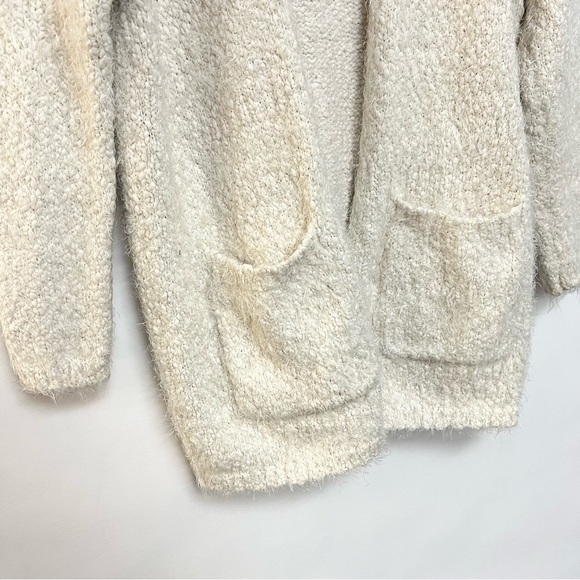 Rip Curl Snow Drify Fuzzy Boucle Cardigan Sweater Open Teddy Knit Size Small - Picture 7 of 12